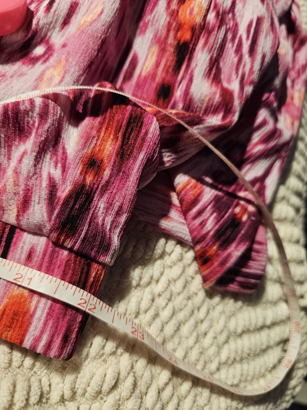 Vibrant Pink Patterned Maxi Wide Leg pants - Picture 8 of 9